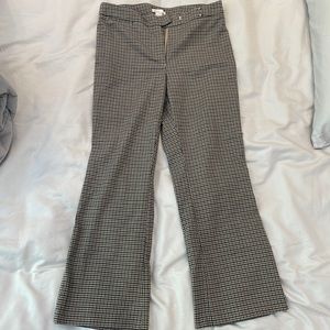 Checkered flared pants